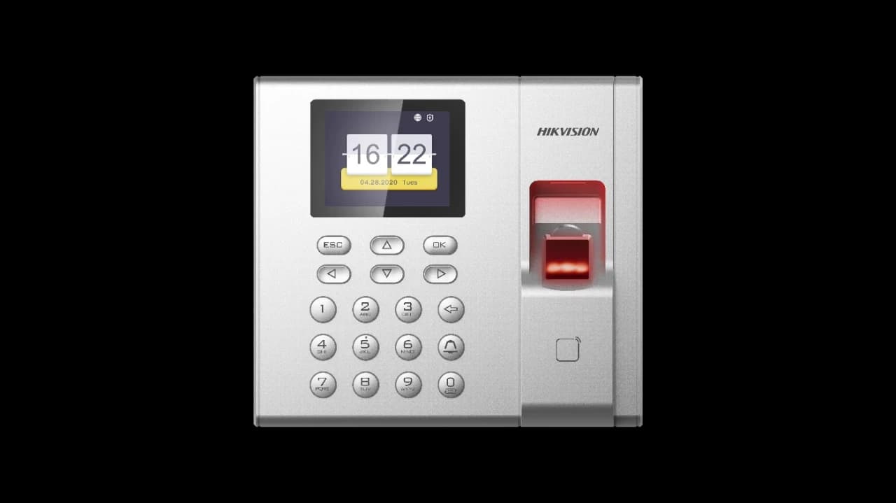 Терминал доступа и учета рабочего времени HIKVISION DS-K1T8003MF Mifare,пароль,отпечаток,Wi-Fi