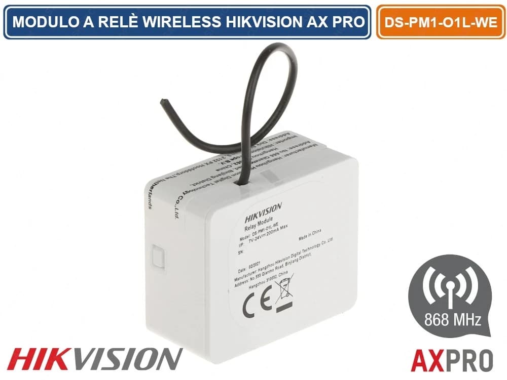 HIKVISION AX PRO 868MHz DS-PM1-O1L-WE(O-STD) Слаботочное реле дистанционного управления