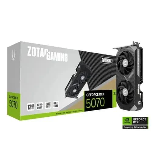 ZOTAC GAMING GeForce RTX 5070 Twin Edge 12GB GDDR7 192-bit Engine Clock 2512MHz [ZT-B50700E-10P]