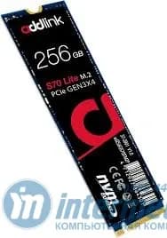 Addlink S70 Lite 256GB PCIe NVMe Gen3x4, M.2 2280, Read/Write up to 3000/1000MB/s, Made in Taiwan [ad256GBS70LTM2P]