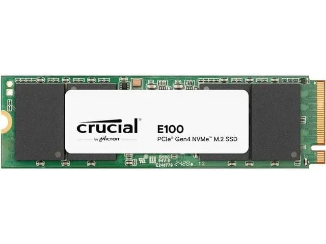 Crucial E100 2TB PCIe NVMe Gen4x4 M.2 2280, RW Speed up to 5000/4500 MB/s, [CT2000E100SSD8]