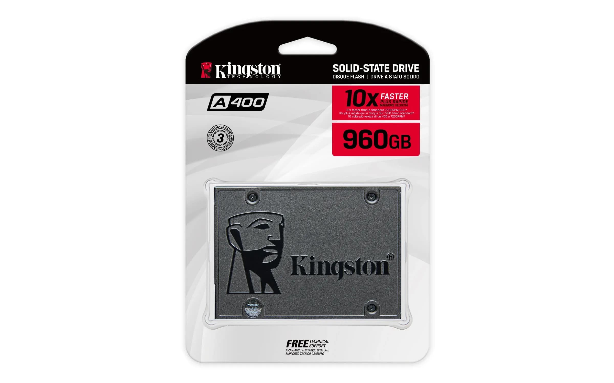 Kingston A400, 960GB, TCL 2,5””SATA3, Read/Write up to 500/450MB/s, [SA400S37/960G]