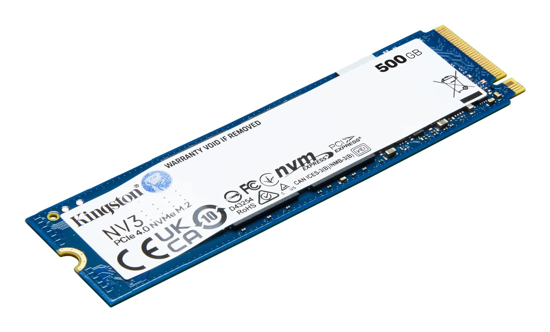 Kingston NV3 500GB PCIe NVMe Gen4x4 M.2 2280, RW Speed up to 5000/3000MB/s, [SNV3S/500G]