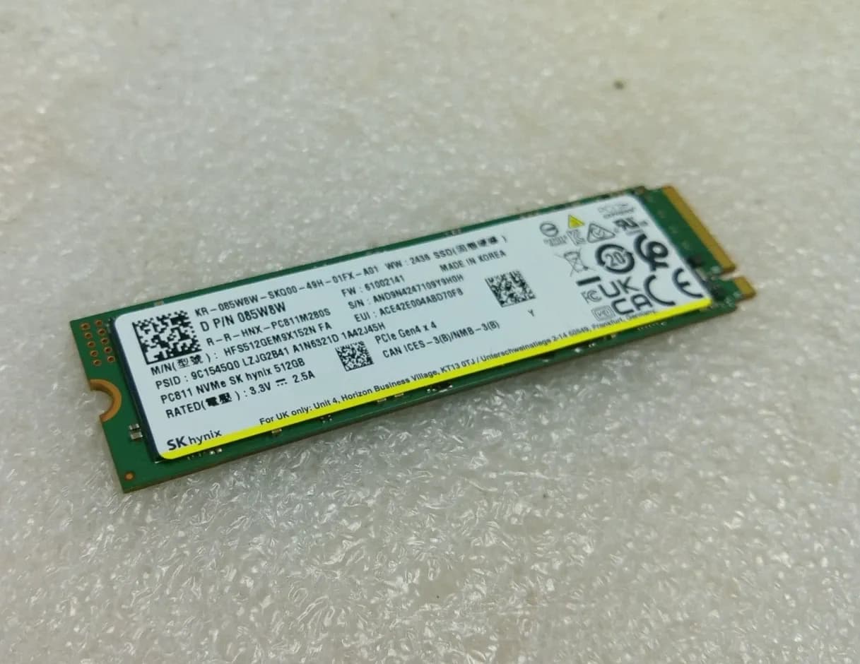 SK hynix PC811 512GB PCIe NVMe Gen4x4, M.2 2280, Read/Write up to 7000/4700MB/s, [HFS512GEM9X152N FA] OEM