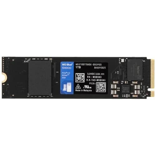 Western Digital BLUE SN5100 1TB PCIe NVMe Gen4x4 M.2 2280, RW Speed up to 7100/6700 MB/s, Expansion for PS5, Gaming Console, [WDS100T5B0E]