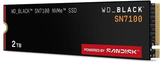 Western Digital BLACK SN7100 2TB PCIe NVMe Gen4x4 M.2 2280, RW Speed up to 7250/6900 MB/s, Expansion for PS5, Gaming Console, [WDS200T4X0E]