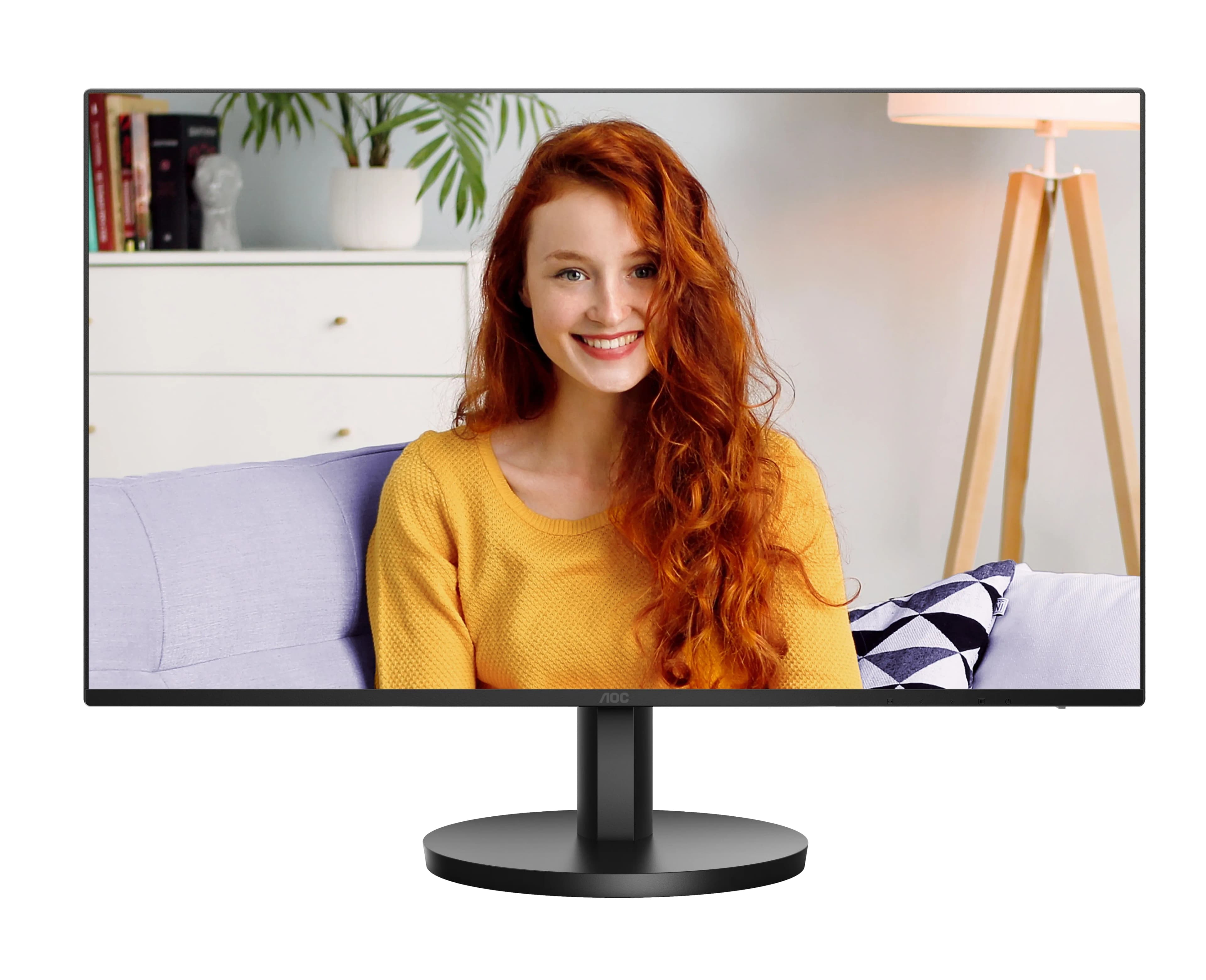 AOC 23.8" 24B3CA2 (1920x1080), LED FHD IPS, 100Hz, 1300:1, 250 cd/m2, 20000000:1, 178/178, 1ms, Стереодинамики (2x2 Вт), 3-сторонняя безрамочная конструкция, Наклон -5/15 градусов, Low Blue Light, Flicker-free technology, Adaptive-Sync technology, 1x USB Type C video signal, power delivery and data transfer (видеосигнал, питание и передача данных), HDMI, 2x USB, Black + HDMI кабель в комплекте
