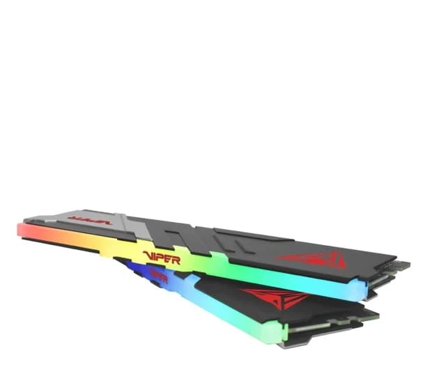 DDR5 32GB Kit (2x16GB) PC5-48000 (6000MHz) 1.35V, CL30, 288-Pin UDIMM, Desktop, RGB, with Heat sink (с Радиатором), Поддержка AMD EXPO, PATRIOT VIPER VENOM GAMING MEMORY, BLACK/SILVER, Made in Taiwan [PVVR532G600C30K]