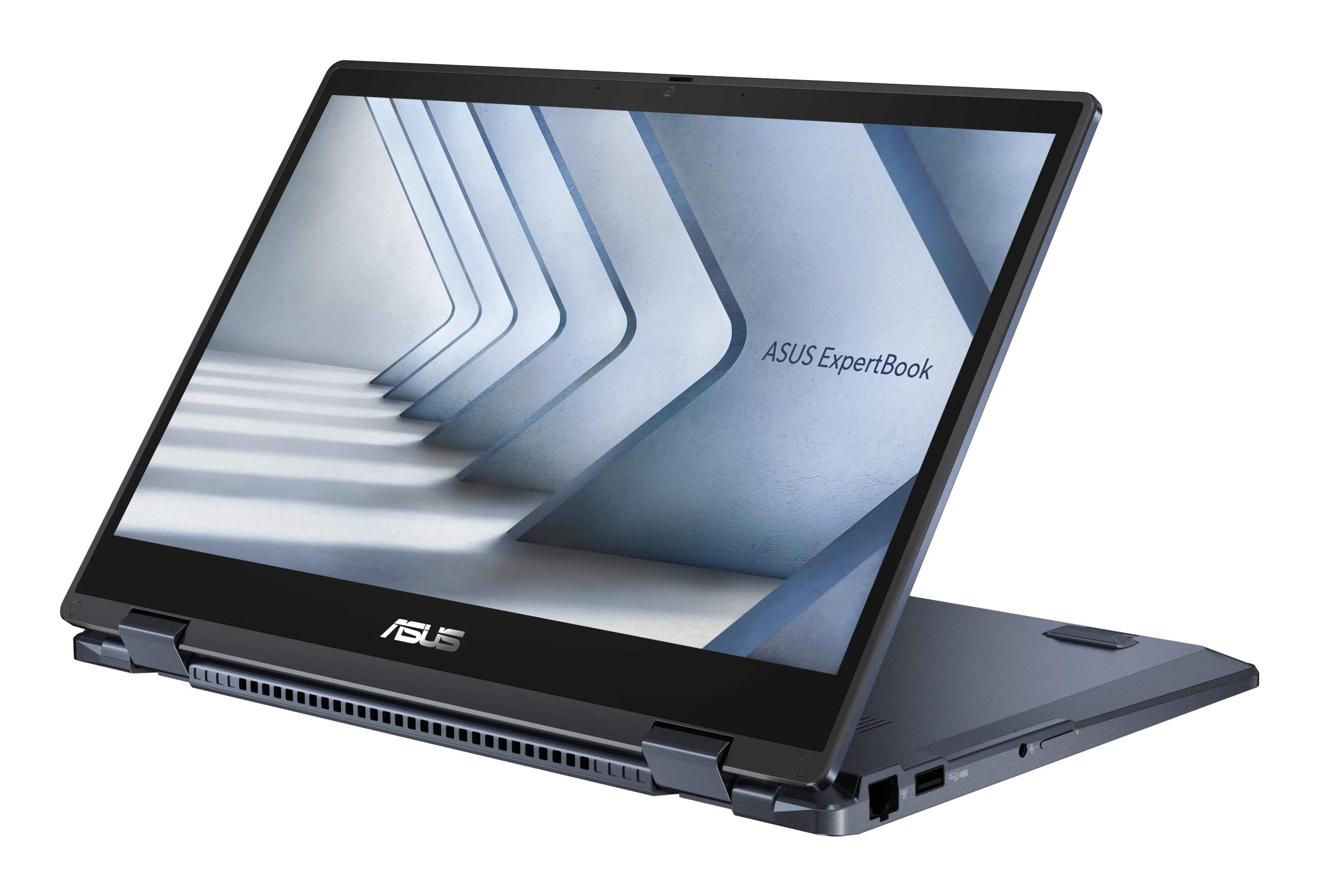 Asus ExpertBook B3 Flip 2-in-1 B3402FVA-I716512B7D Intel Core 7-150U (10 ядер/12 потоков, up to 5.4Ghz), 14.0" FULL HD IPS 400nits (1920 x 1080) 360° Touchscreen, 8GB DDR4-3200Mhz, 256GB SSD PCIe NVMe M.2, Intel Graphics, WiFi 6E, BT5.4, 2xUSB Type-A, 2xThunderbolt 4, RJ45 Gigabit Ethernet, HDMI 2.1, 720p 3DNR HD Webam with Privacy Shutter, Audio Sound by SonicMaster, Backlight Chiclet Keyboard (Подсветка клавиатуры), Fingerprint Scaner (Сканер отпечатка пальцев), Metallic Lid (Металлическая крышка), Quick Charge Type-C (Быстрая зарядка), Copilot key, Eng-Rus, STAR BLACK + Стилус, сумка, мышь Asus в комплекте