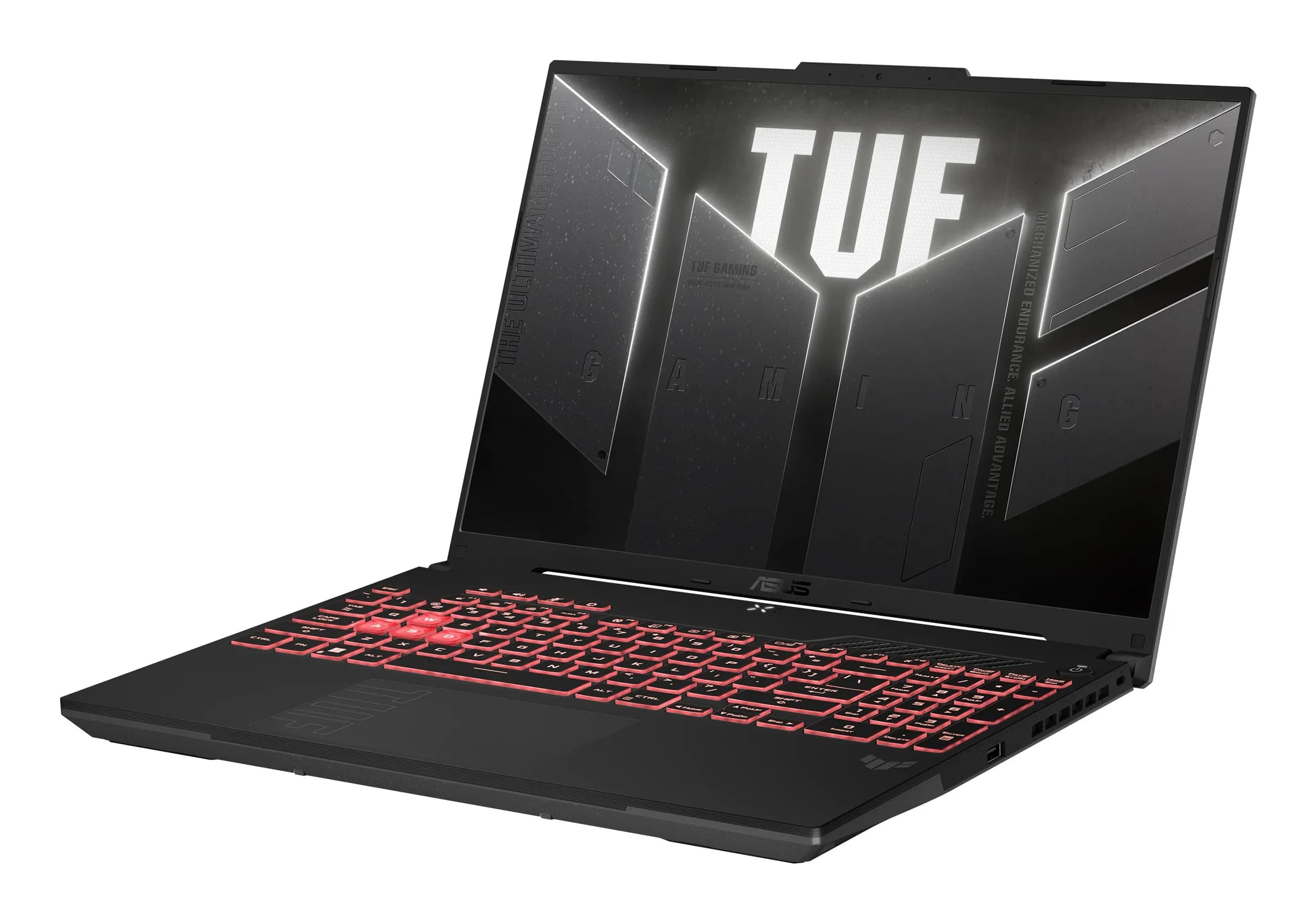 ASUS TUF Gaming A16 FA607NUQ-WS73 AMD Ryzen 7 170 (up to 4.75Ghz), 16.0" WUXGA (1920 x 1200) IPS 144Hz, 16GB DDR5-4800Mhz, 512GB SSD PCIe NVMe M.2, NVIDIA GeForce RTX4050 6GB GDDR6, Wi-Fi 6, BT5.3, Dolby Atmos Sound, LAN, RJ45, 2xUSB Type-A, 2xUSB Type-C, Thunderbolt 4, 720P HD camera, Backlit Chiclet Keyboard 1-Zone RGB, Metallic Top Cover (Металлическая крышка), Quick Charge Type-C (Быстрая зарядка), Copilot key, Eng-Rus, MECHA GRAY + Windows 11 Home.