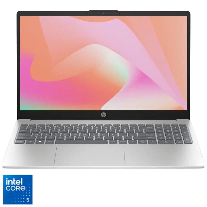 HP 15-fd1024nq Intel Core 5-120U (10 ядер/12 потоков, up to 5.0Ghz), 15.6" FULL HD (1920 x 1080), 8GB DDR4, 256GB SSD PCIe NVMe M.2, Intel UHD Graphics, WiFi 6, BT 5.4, 2xUSB Type-A, 1xUSB Type-C (with PD and DP 1.4), HP True Vision Cam 720p, Camera privacy shutter, Copilot Key, Eng-Rus, NATURAL SILVER.
