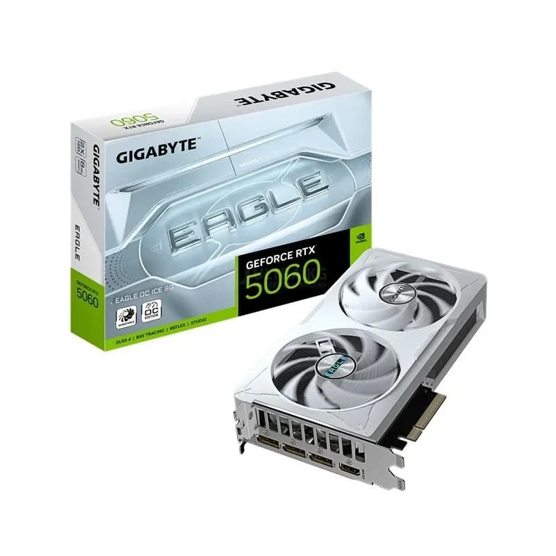 GEFORCE RTX5060 OC 8GB GDDR7 128bit 2550Mhz 3xDP HDMI GIGABYTE GV-N5060EAGLEOC ICE-8GD