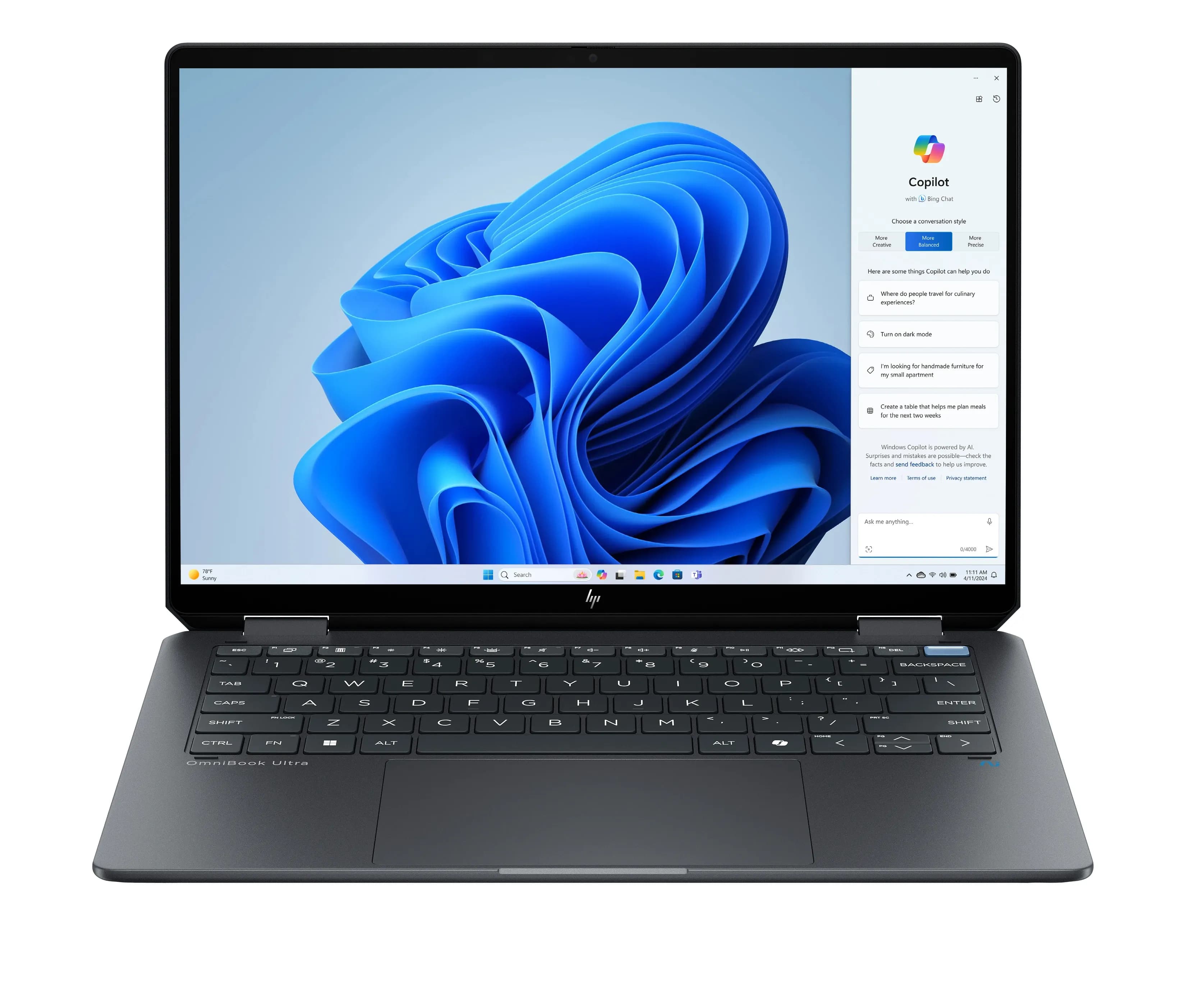 HP OmniBook Ultra Flip NGAI 2-in-1 14-FH0047NR, 16 ГБ RAM / 512 ГБ SSD