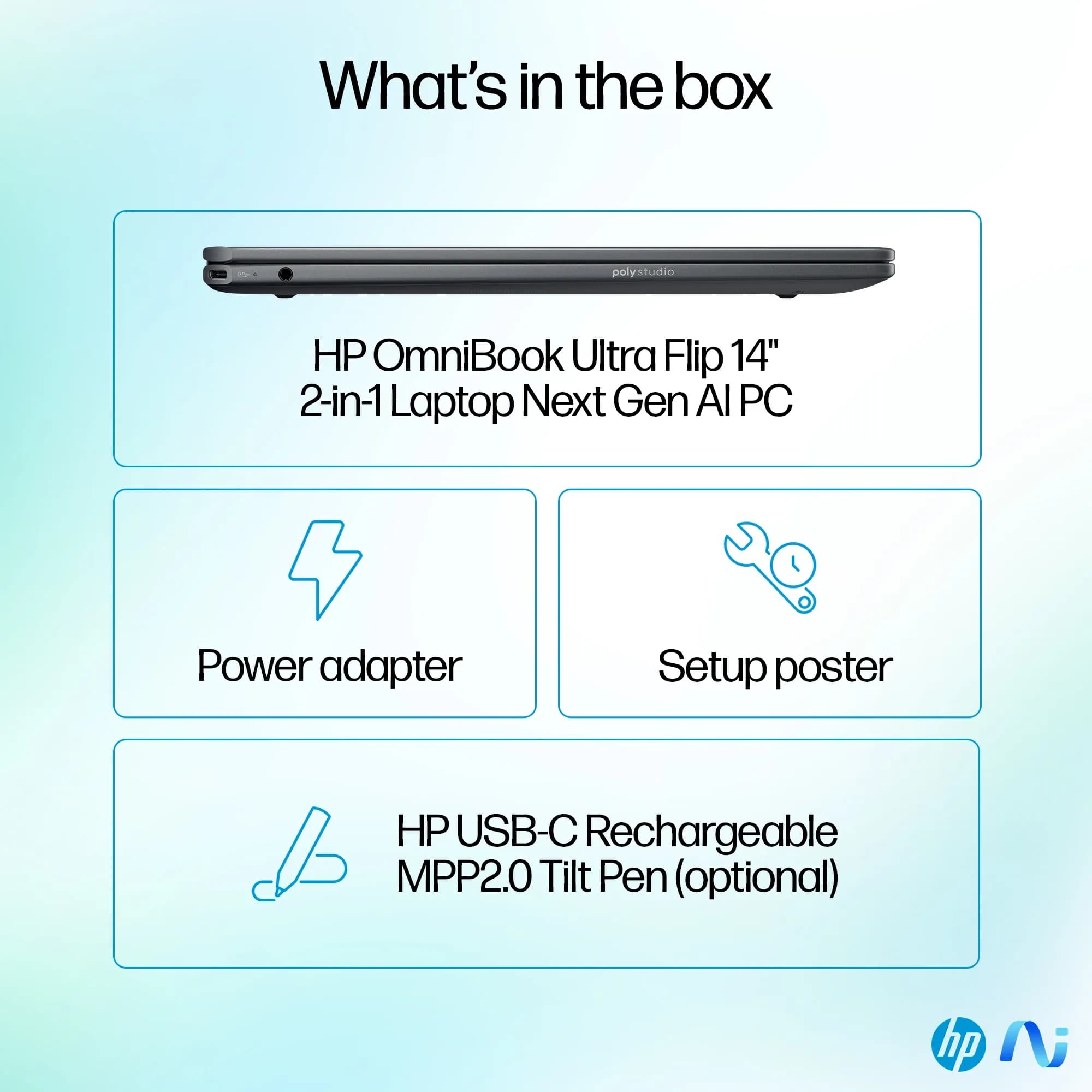 HP OmniBook Ultra Flip NGAI 2-in-1 14-FH0047NR, 16 ГБ RAM / 512 ГБ SSD