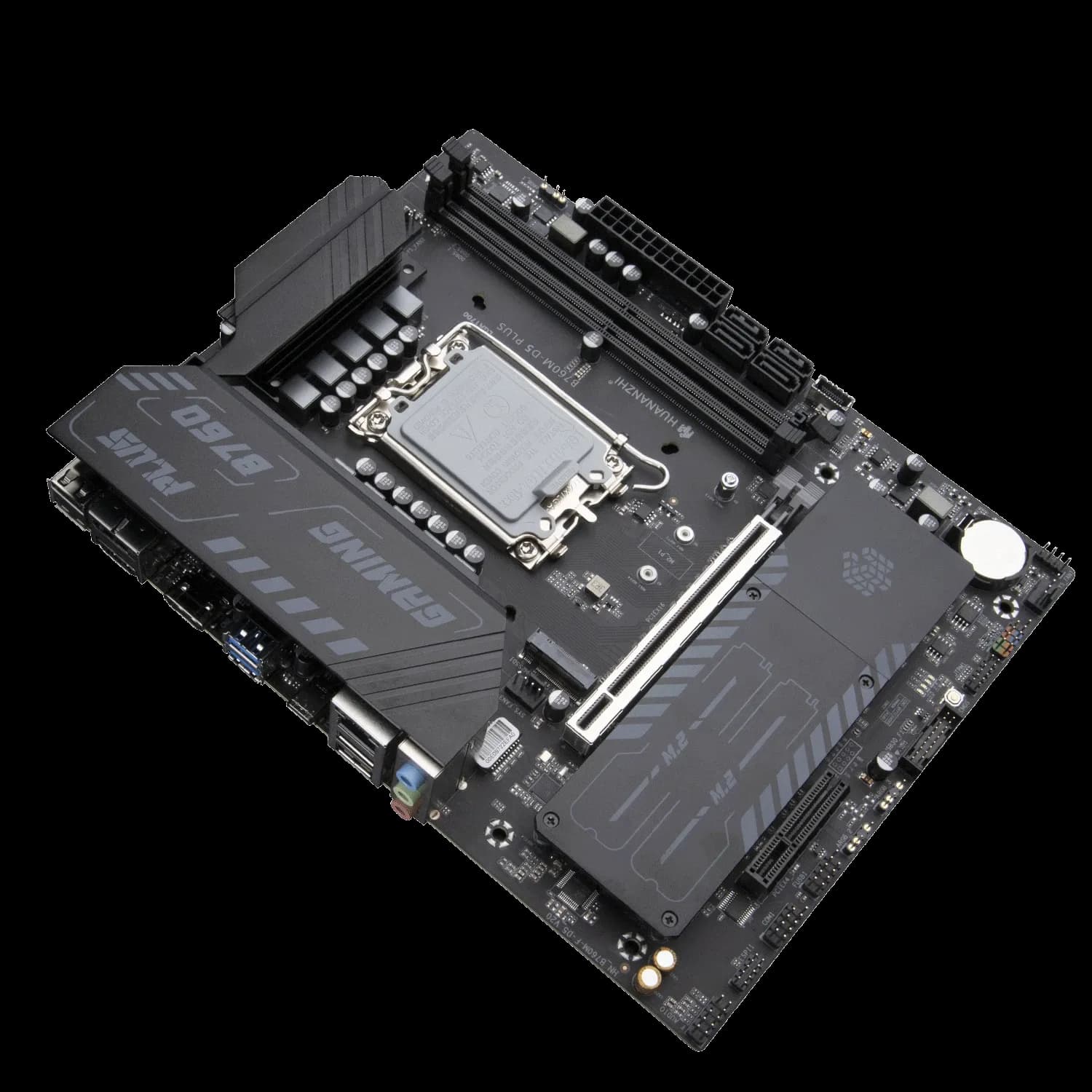 Материнская плата HUANANZHI B760M-D5-PLUS (LGA1700, B760, 2DDR5, PCI-Ex16, PCI-Ex1, 3xM.2, 4SATA, 4xUSB2.0+2xUSB3.2, Type-C, DP, 2xHDMI, mATX, GLan)
