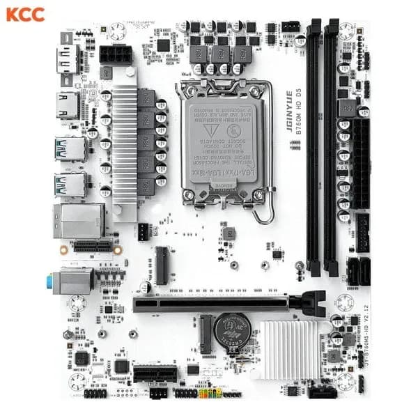 Материнская плата JGINYUE B760M HD D5 (LGA1700, B760, 2DDR5, PCI-Ex16, PCI-Ex1, M.2, 3SATA, 3xUSB2.0+4xUSB3.0, HDMI,DP,mATX)