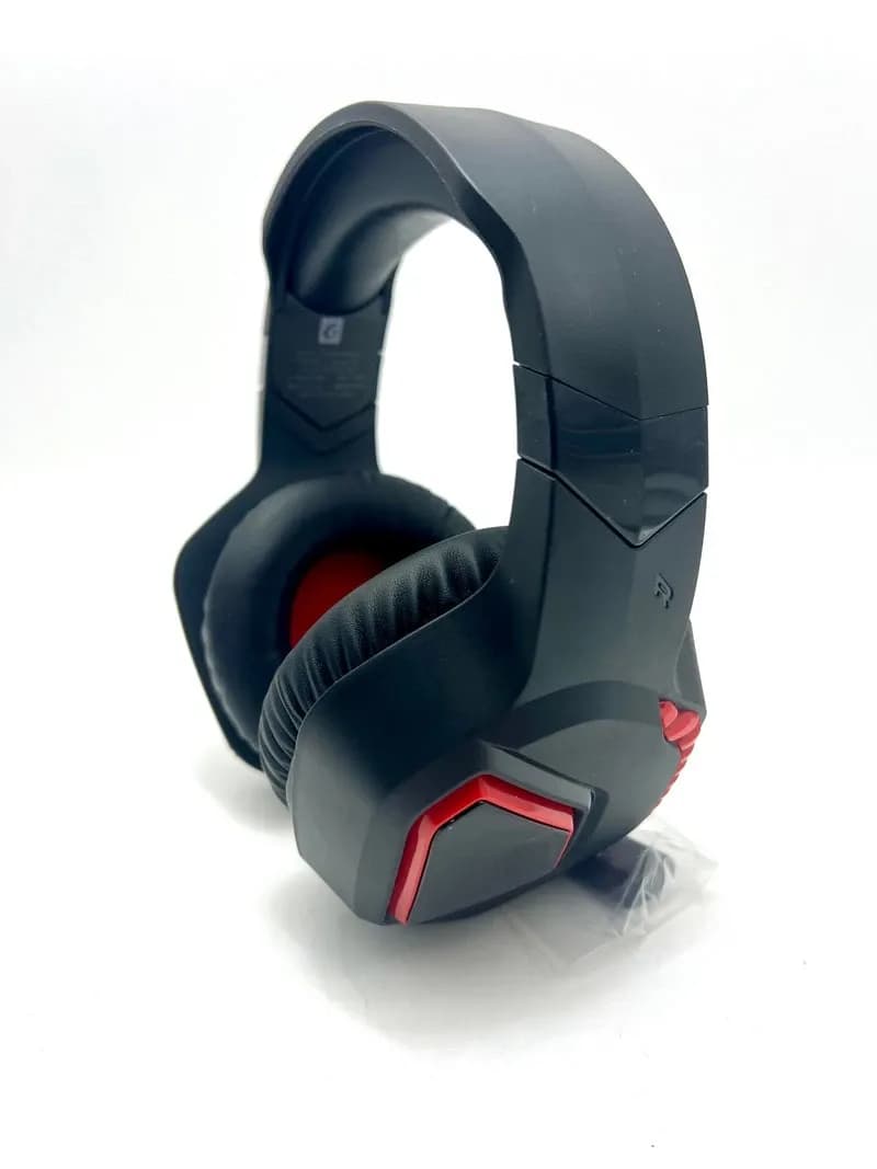 Беспроводные наушники CAPTAIN 100 Red GAMING (Bluetooth 5.2, 2.4G Трансмиттер, кабельType-C, кабель 3.5мм, Динамик 50 мм, 20 мс, 40 часов, Шумоподавление для микрофона, цвет: красный)