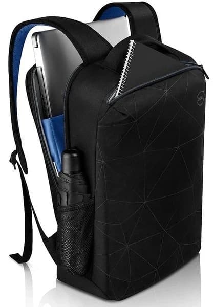 Рюкзак для ноутбука Dell Essential Backpack 15" ES1520P Черный 15.6" Водоотталкивающая ткань. Смягчающие наплечные ремни с регулировкой. Светоотраж. элементы, вентилируемая спинка, боковые карманы для бутылки/зонта, передний водостойкий карман на молнии.