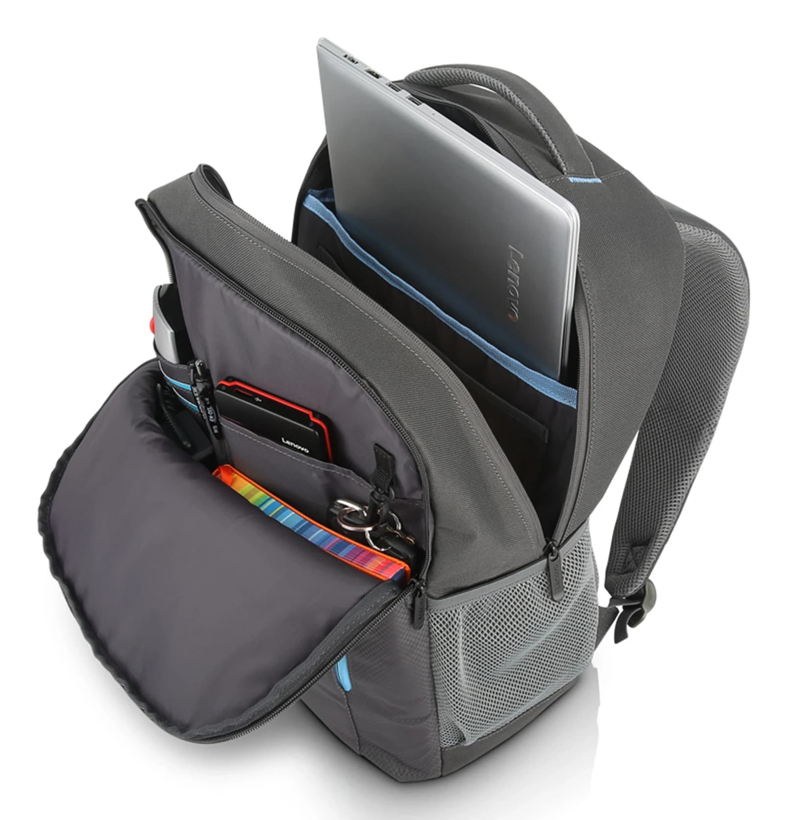 Рюкзак для ноутбука Lenovo B515 Серый 15.6" Водоотталкивающая ткань. Смягчающие наплечные ремни с регулировкой. Скрытый передний карман на молнии, встроенный органайзер, застежка молния. [GX40Q75217]