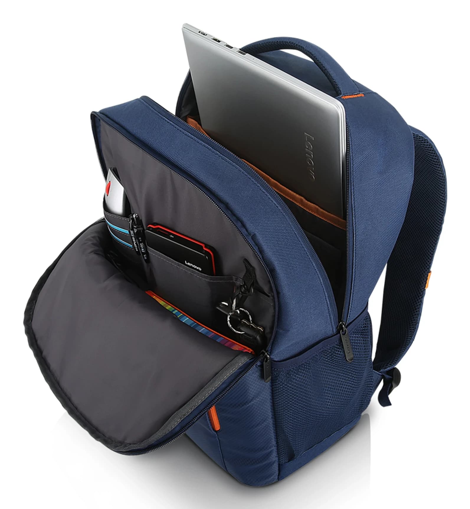 Рюкзак для ноутбука Lenovo B515 Синий 15.6" Водоотталкивающая ткань. Смягчающие наплечные ремни с регулировкой. Скрытый передний карман на молнии, встроенный органайзер, застежка молния. [GX40Q75216]
