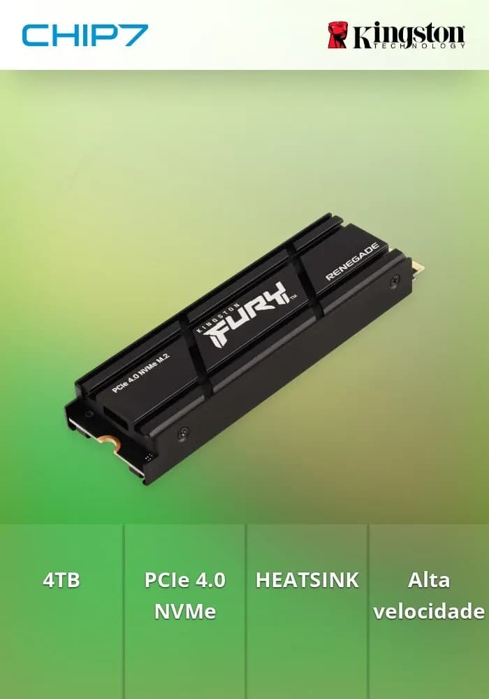 SSD KINGSTON Fury Renegade 4TB SFYRDK (с радиатором) M.2 2280 NVMe PCIe 4.0