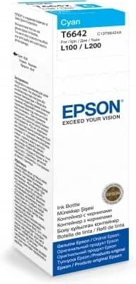 Краска Epson (C13T66424A) Cyan 70ml Cartridge for ink printer L100/110/200/210/300/355
