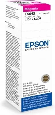 Краска Epson (C13T66434A) Пурпурный, картридж 70ml для струйного принтера L100/110/200/210/300/355