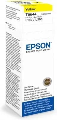 Краска Epson (C13T66444A) Желтый картридж 70ml для струйного принтера L100/110/200/210/300/355