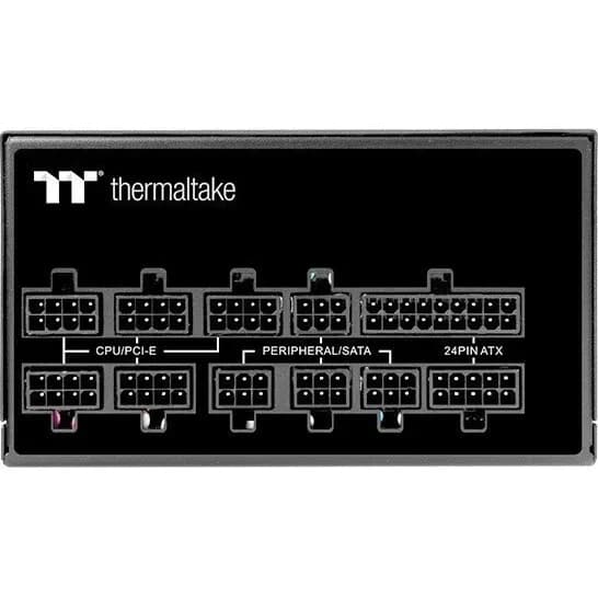 Блок питания 1200W Thermaltake, Toughpower GF, ATX, 80 PLUS®Gold, APFC,20+4 pin, 2*4+4pin,12*Sata,4*Molex,1*FDD, 2*PCI-E 6+2 pin , 1*FDD, Вентилятор 14 см, Кабель питания, Черный, Модульный [PS-TPD-1200FNFAGE-H]