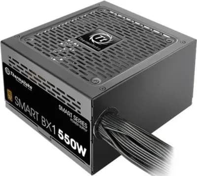 Блок питания 550W Thermaltake, Smart BX1 SE, ATX, 80 PLUS® Bronze, APFC , 20+4 pin, 4+4pin, 6 Sata, 4 Molex, 1 FDD, 2 PCI-E 6+2 pin, Вентилятор 12 см, Кабель питания, Черный [PS-SPD-0550NNSABE-2]