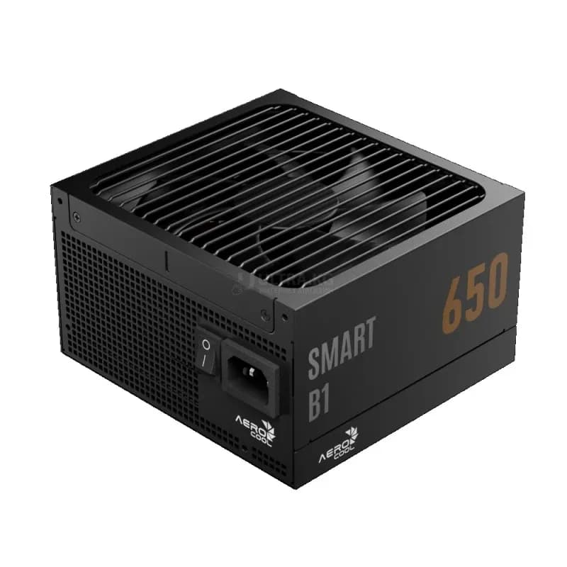 Блок питания 650W Aerocool SMART B1 650,650W, ATX, 80 PLUS Bronze, 20+4 pin, 8pin, 4+4pin,8*Sata, 6*Molex, 6*PCI-E 6+2 pin, Вентилятор 13.5см, Кабель питания, Черный