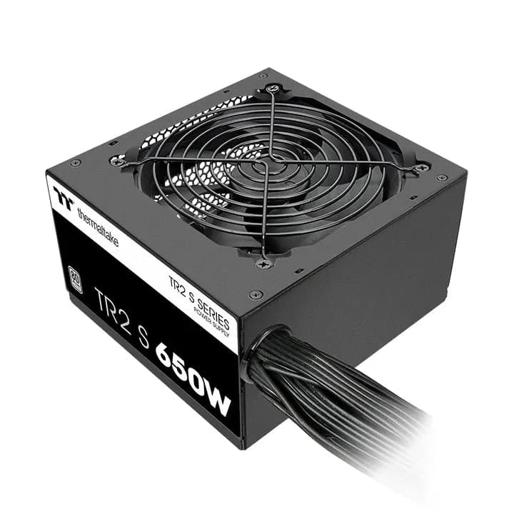 Блок питания 650W Thermaltake TR2 S ATX, 80 PLUS®, APFC,20+4 pin, 4+4pin, 5хSata, 4хMolex, 1хFDD, 2хPCI-E 6+2 pin, Вентилятор 12 см, Кабель питания, Черный [PPS-TRS-0650NNSAWE-2]