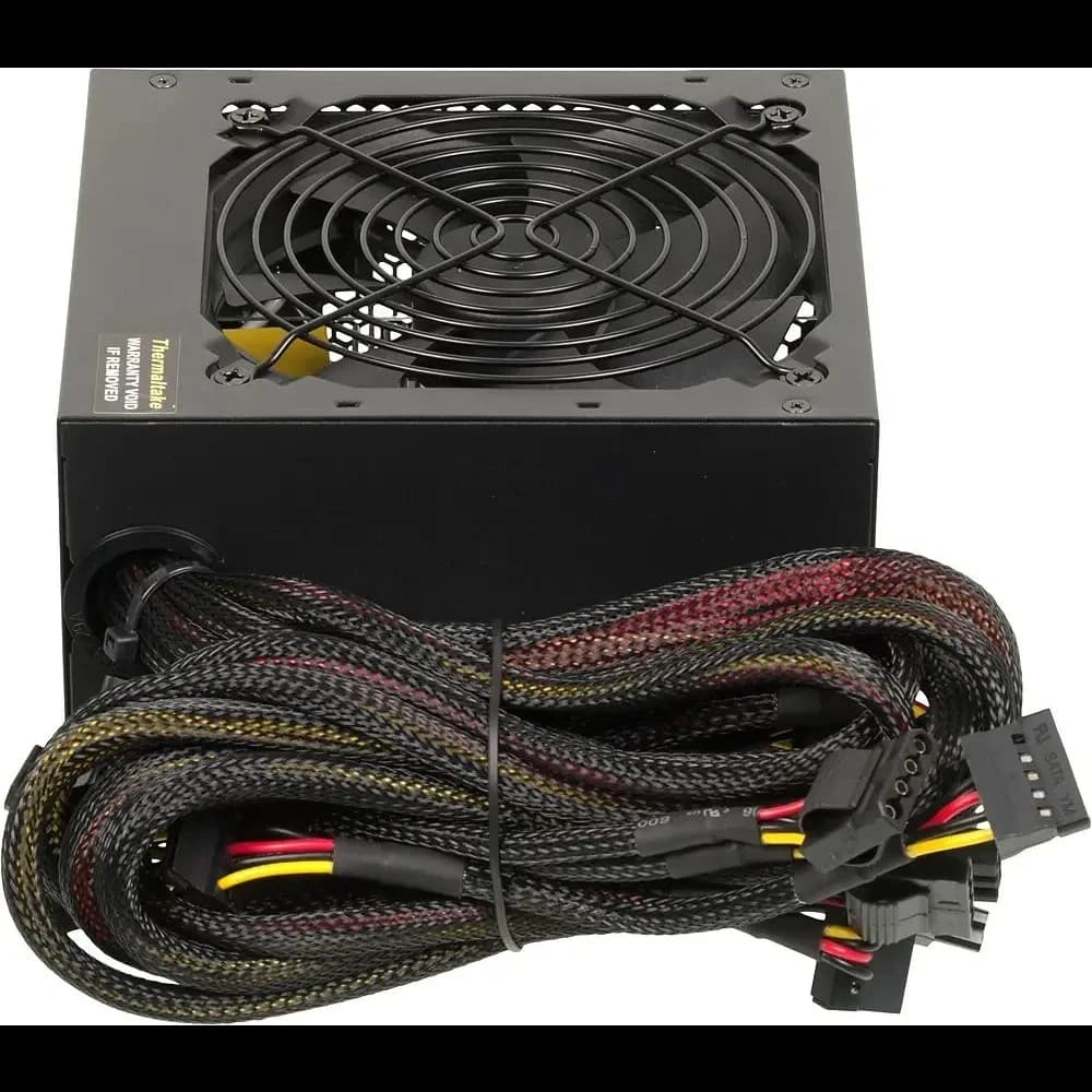 Блок питания 650W Thermaltake, Smart BX1 SE, ATX, 80 PLUS® Bronze, APFC , 20+4 pin, 4+4pin, 6 Sata, 4 Molex, 1 FDD, 2 PCI-E 6+2 pin, Вентилятор 12 см, Кабель питания, Черный [PS-SPD-0650NNSABE-2]