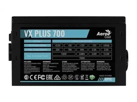 Блок питания 700W Aerocool VX PLUS Stealth 700