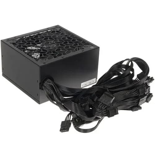 Блок питания 750W Aerocool AERO BRONZE 750W, 750W, ATX, Bronze, APFC, 20+4pin, 4+4pin, 5*Sata, 4*Molex, 2*PCI-E 6+2pin, Вентилятор 12см, Кабель питания, Черный