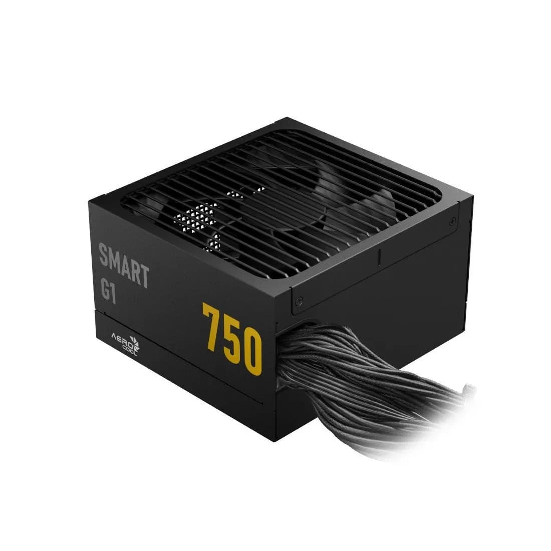 Блок питания 750W Aerocool SMART G1 750,750W, ATX, 80 PLUS Gold, 20+4 pin, 8pin, 4+4pin,8*Sata, 6*Molex, 6*PCI-E 6+2 pin, Вентилятор 13.5см, Кабель питания, Черный