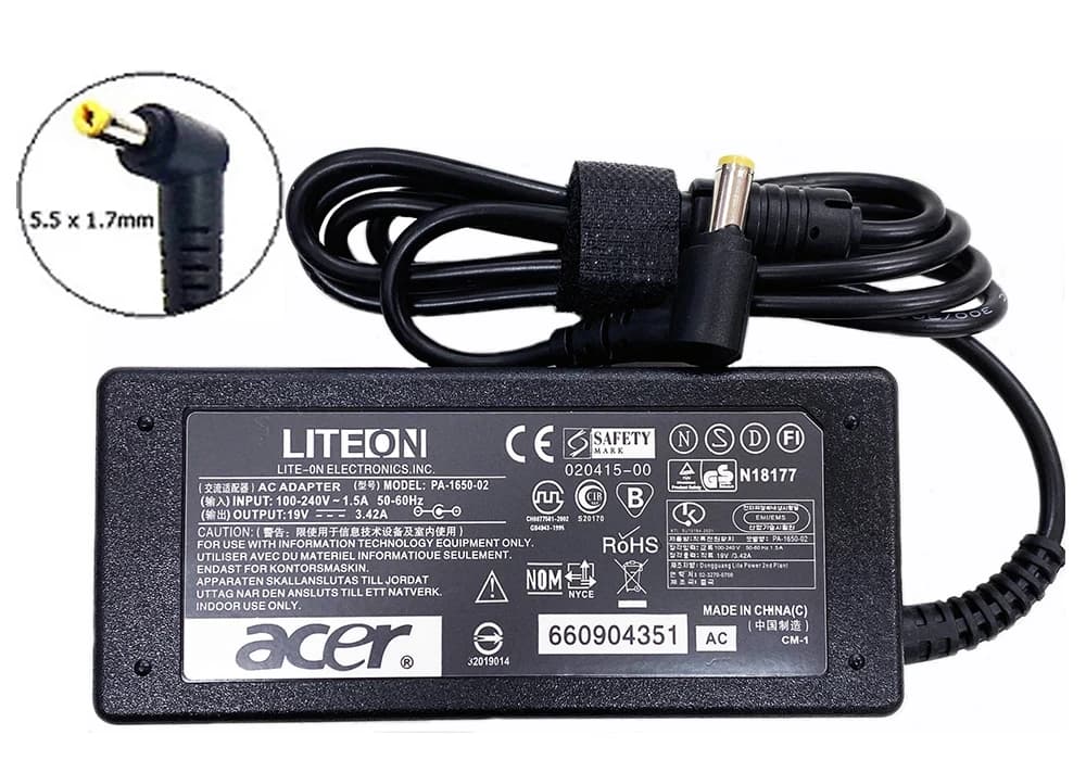 Блок питания для ноутбука Acer 19v 3.42A 65W (5.5x1.7mm)