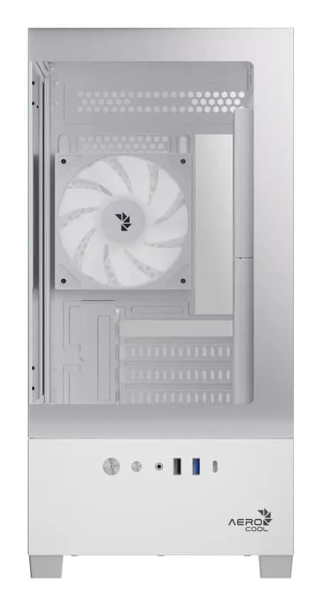 Корпус Aerocool P300D Digi-G-WT-v1, micro ATX/mini-ITX,USB3.0,USB-C,HD-Audio+Mic,Кулер 12см,Высота CPU кулер до165мм,VGA до 418мм,1x3.5”/2x2.5,212x420x420 мм,Без Б/П,Белый,Included ARGB 3x120mm