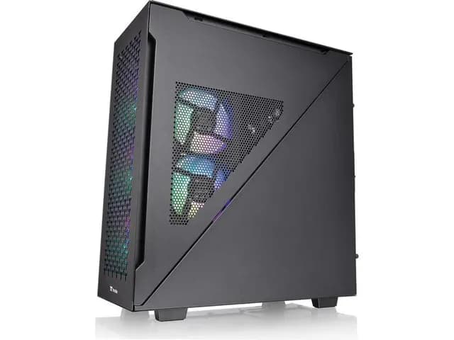 Корпус Thermaltake Divider 500 TG Air/Black CA-1T4-00M1WN-02, 3mm Tempered Glass x 2, ATX/Micro ATX/Mini ITX USB2x3.0+1xTypeC, HD-Audio, Высота CPU куллера до 170мм, VGA до 390мм, 530x230x466мм, Без Б/П, Черный