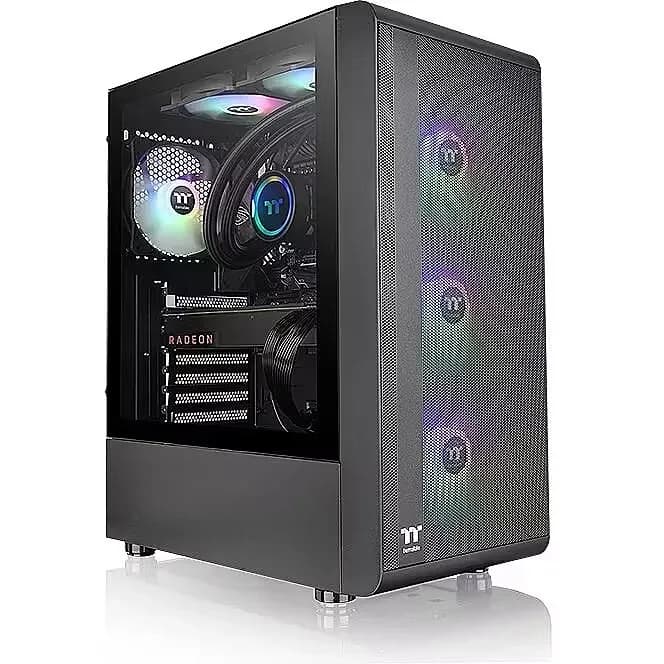 Корпус Thermaltake S200 TG ARGB/Black CA-1X2-00M1WN-00, 3mm Tempered Glass x 1, ATX/Micro ATX/Mini ITX USB2x3.0+1xTypeC, HD-Audio, Высота CPU куллера до 166мм, VGA до 330мм, 460x210x395.3мм, Без Б/П, Черный