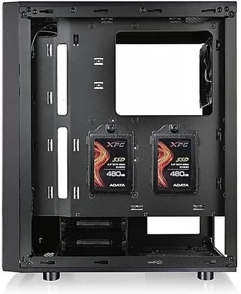 Корпус Thermaltake V150 TG CA-1R1-00S1WN-00 Micro ATX/Mini ITX USB1x3.0+2.0x2, HD-Audio, Куллер 1x120мм, Высота CPU куллера до 165мм, VGA до 330мм, 398x208x440мм, Без Б/П, Черный