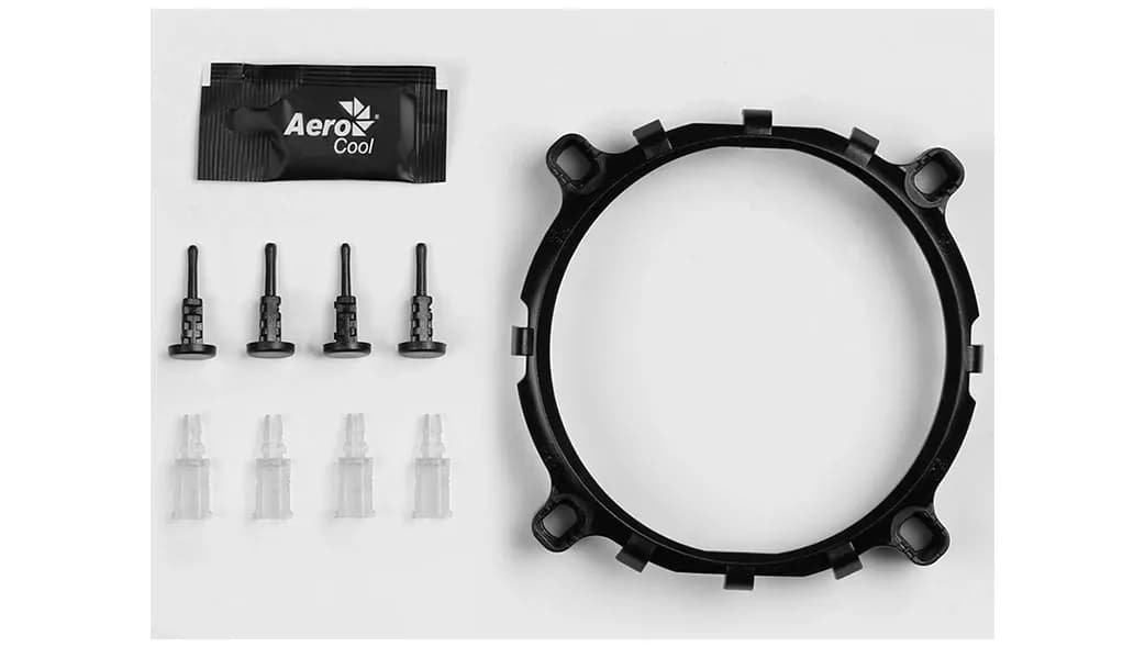 Кулер для процессора Aerocool Air Frost 2 FRGB 3P Intel 1700/115X/775/1200/AM4/AM3+/AM3/AM2+/AM2/FM2/FM1, 110W, 90мм, 1800 об/мин, 25.7дБA, 3pin, 2 теплотрубки, Габариты 90 x 90 x 25 мм, Черный