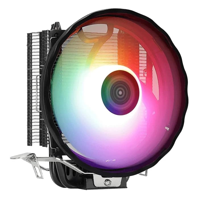 Кулер для процессора Aerocool Rave 3 FRGB PWM 4P Intel 1700/1200/115X/775 AM5/AM4/AM3+/AM3/AM2+/AM2/FM2/FM, 125W, 120мм, 900-1800 об/м, 26.8 дБA, 4pin, 3 теплотрубки, Габариты 120 x 120 x 25 мм, Черный