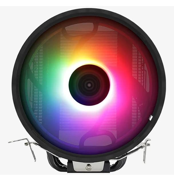 Кулер для процессора Aerocool Rave 3 FRGB PWM 4P Intel 1700/1200/115X/775 AM5/AM4/AM3+/AM3/AM2+/AM2/FM2/FM, 125W, 120мм, 900-1800 об/м, 26.8 дБA, 4pin, 3 теплотрубки, Габариты 120 x 120 x 25 мм, Черный