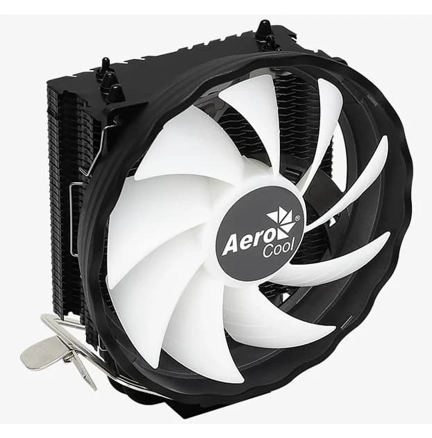 Кулер для процессора Aerocool Rave 3 FRGB PWM 4P Intel 1700/1200/115X/775 AM5/AM4/AM3+/AM3/AM2+/AM2/FM2/FM, 125W, 120мм, 900-1800 об/м, 26.8 дБA, 4pin, 3 теплотрубки, Габариты 120 x 120 x 25 мм, Черный