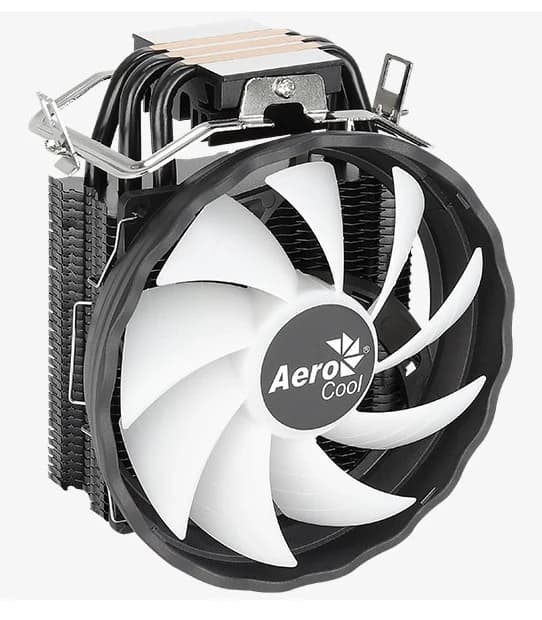 Кулер для процессора Aerocool Rave 3 FRGB PWM 4P Intel 1700/1200/115X/775 AM5/AM4/AM3+/AM3/AM2+/AM2/FM2/FM, 125W, 120мм, 900-1800 об/м, 26.8 дБA, 4pin, 3 теплотрубки, Габариты 120 x 120 x 25 мм, Черный
