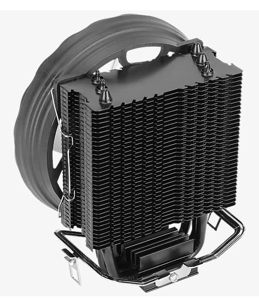 Кулер для процессора Aerocool Rave 3 FRGB PWM 4P Intel 1700/1200/115X/775 AM5/AM4/AM3+/AM3/AM2+/AM2/FM2/FM, 125W, 120мм, 900-1800 об/м, 26.8 дБA, 4pin, 3 теплотрубки, Габариты 120 x 120 x 25 мм, Черный