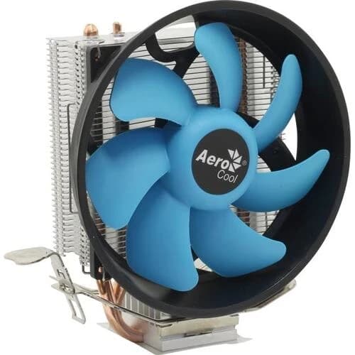 Кулер для процессора Aerocool Verkho 2 Plus Intel 1700/1200/115X/775/AM5/AM4/AM3+/AM3/AM2+/AM2/FM2/FM1, 115W, 120мм, 1000-2000 об/мин, 26.7 дБA, 4pin, 2 теплотрубки, Габариты 140 х 125 х 72 мм, Черный