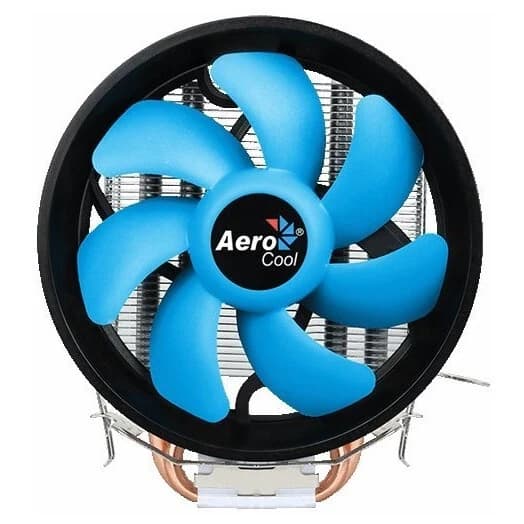 Кулер для процессора Aerocool Verkho 2 Plus Intel 1700/1200/115X/775/AM5/AM4/AM3+/AM3/AM2+/AM2/FM2/FM1, 115W, 120мм, 1000-2000 об/мин, 26.7 дБA, 4pin, 2 теплотрубки, Габариты 140 х 125 х 72 мм, Черный