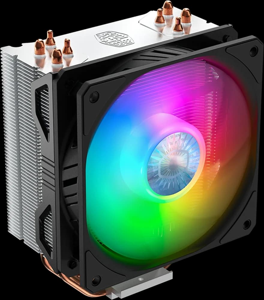 Кулер для процессора CoolerMaster Hyper 212 ARGB TDP AM4/ 150/1151/1151-v2/1155/1156/1200, 150W, 650-1800 об/мин, 27 дБA, 4pin, 120 x 80.5 x 157, Черный [RR-2V2L-18PA-R1]